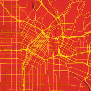 Los Angeles, California Map Art by City Prints