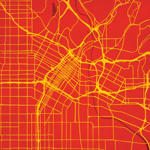 Los Angeles, California Map Art by City Prints