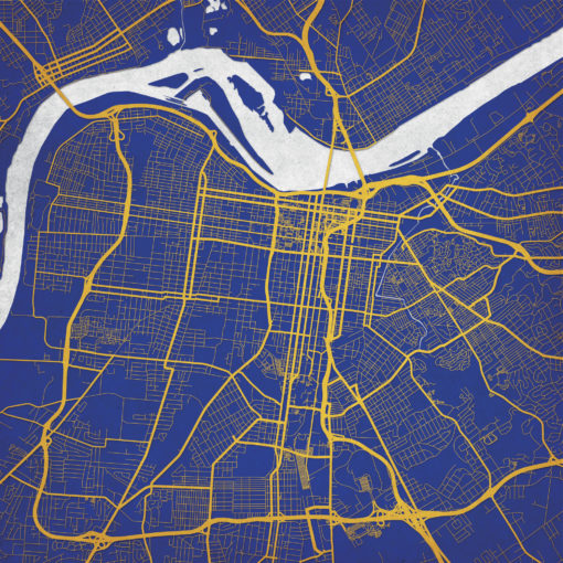 Louisville, Kentucky Map Art by City Prints