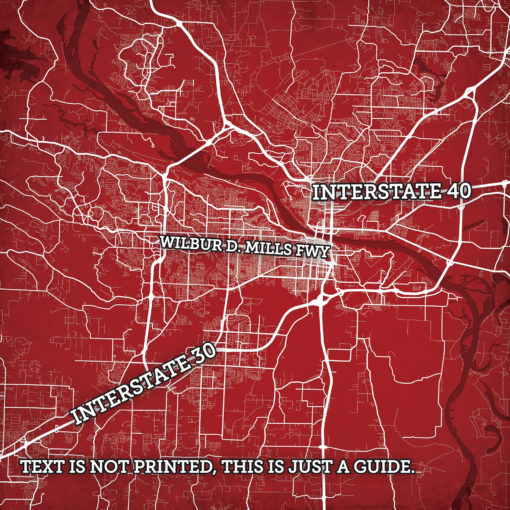 Little Rock, Arkansas Map Art by City Prints - Image 2