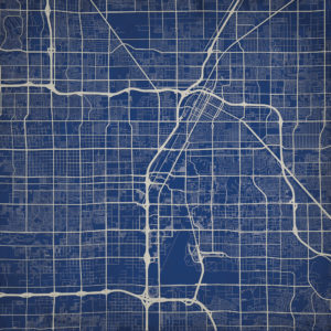 Las Vegas, Nevada Map Art by City Prints