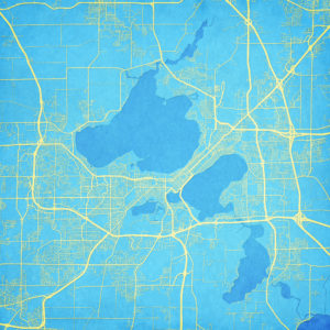 Madison, Wisconsin Map Art by City Prints