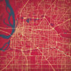 Memphis, Tennessee Map Art by City Prints
