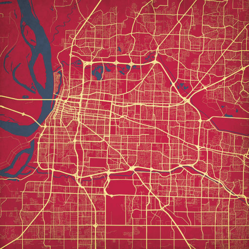 Memphis, Tennessee Map Art by City Prints