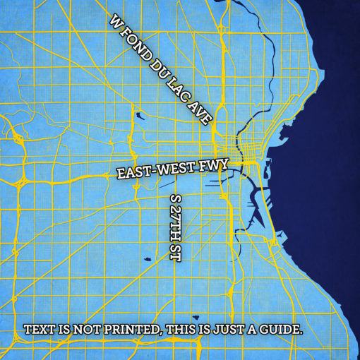 Milwaukee, Wisconsin Map Art by City Prints - Image 2