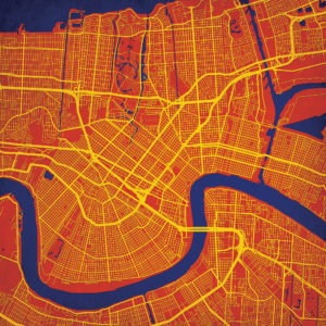 New Orleans, Louisiana Map Art by City Prints