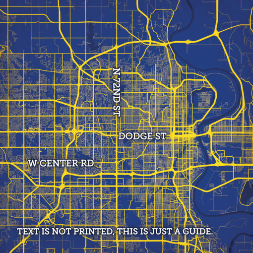 Omaha, Nebraska Map Art by City Prints - Image 2