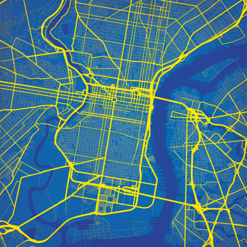 Philadelphia, Pennsylvania Map Art by City Prints