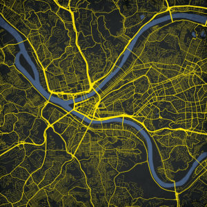 Pittsburgh, Pennsylvania Map Art by City Prints
