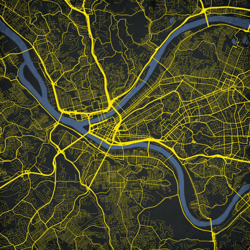 Pittsburgh, Pennsylvania Map Art by City Prints