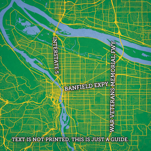 Portland, Oregon Map Art by City Prints - Image 2