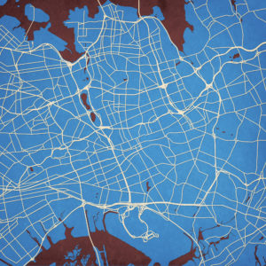 Queens, New York Map Art by City Prints