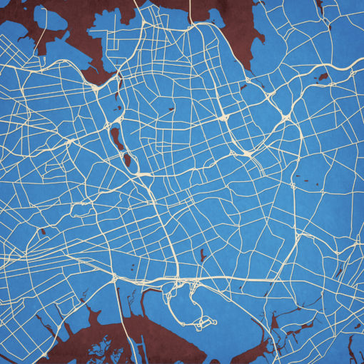 Queens, New York Map Art by City Prints