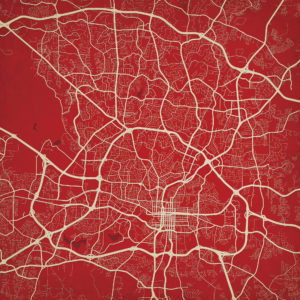 Raleigh, North Carolina Map Art by City Prints