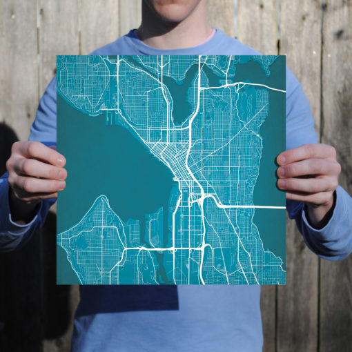 Seattle, Washington Map Art by City Prints - Image 3