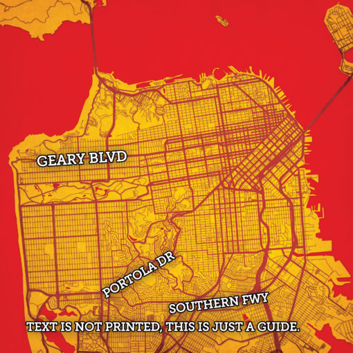 San Francisco, California Map Art by City Prints - Image 2