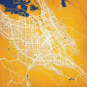 San Jose, California Map Art by City Prints