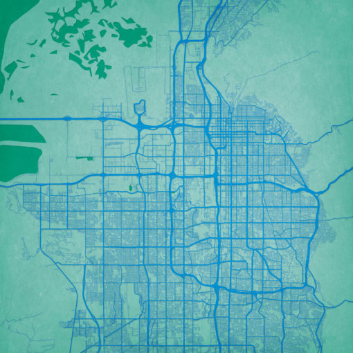 Salt Lake City, Utah Map Art by City Prints