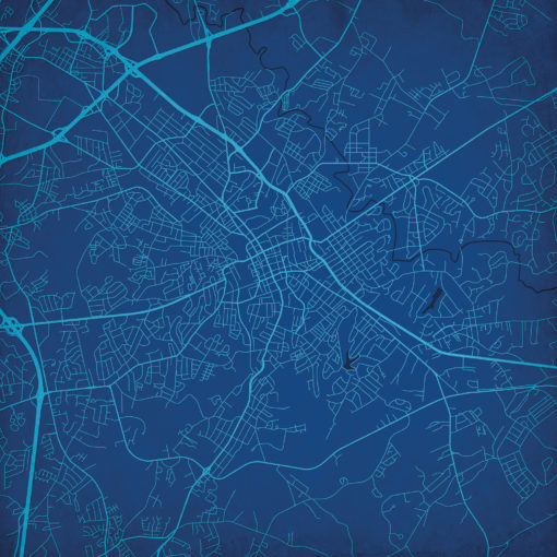 Spartanburg, South Carolina Map Art by City Prints