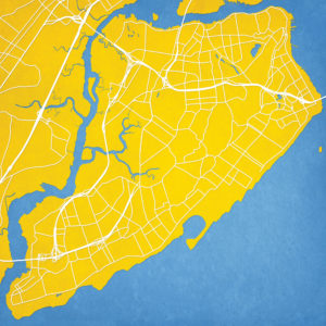 Staten Island, New York Map Art by City Prints