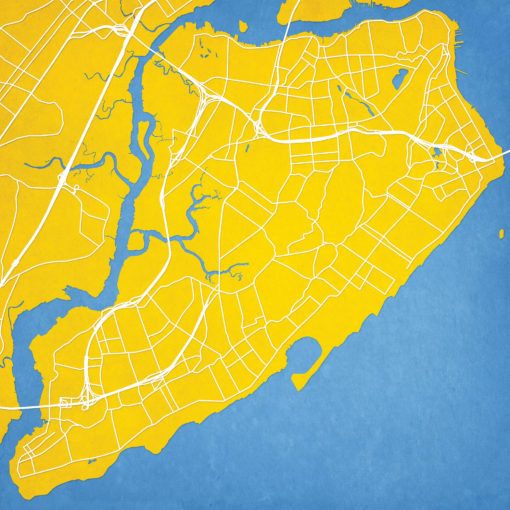 Staten Island, New York Map Art by City Prints