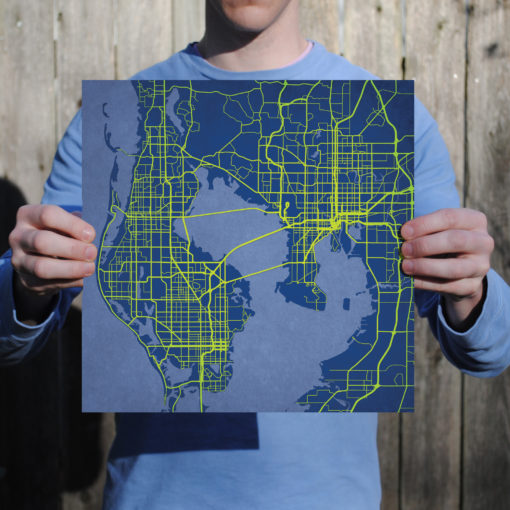 Tampa Bay, Florida Map Art by City Prints - Image 3