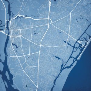 Wilmington, North Carolina Map Art by City Prints