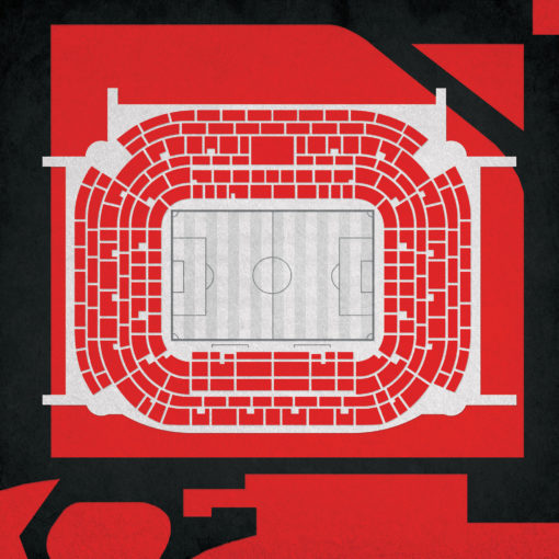 San Siro Stadium Map Art by City Prints