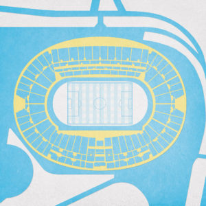Stadio Olimpico Map Art by City Prints