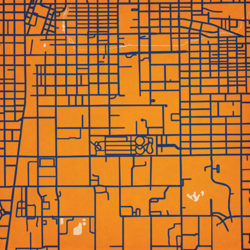 University of Illinois Campus Map Art by City Prints