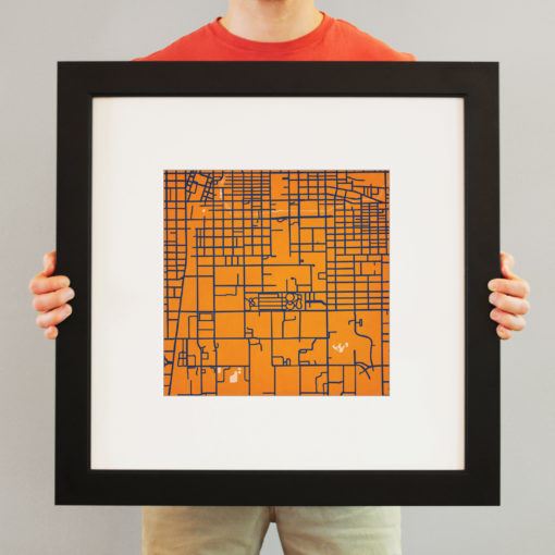 University of Illinois Campus Map Art by City Prints - Image 4