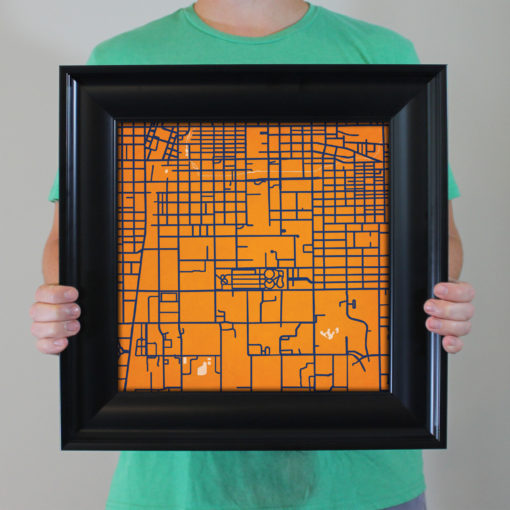 University of Illinois Campus Map Art by City Prints - Image 5