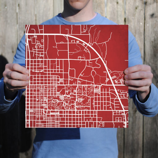 Indiana University Campus Map Art by City Prints - Image 3