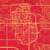 Iowa State University Campus Map Art by City Prints