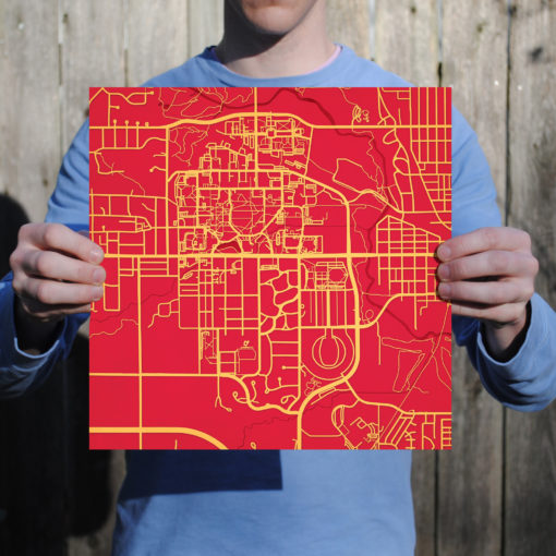 Iowa State University Campus Map Art by City Prints - Image 3