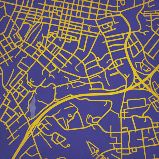 James Madison University Campus Map Art by City Prints