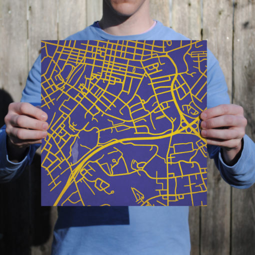 James Madison University Campus Map Art by City Prints - Image 3