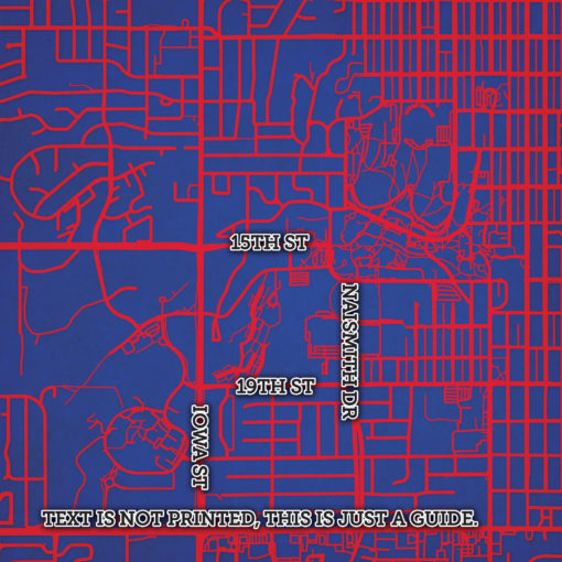 University of Kansas Campus Map Art by City Prints - Image 2