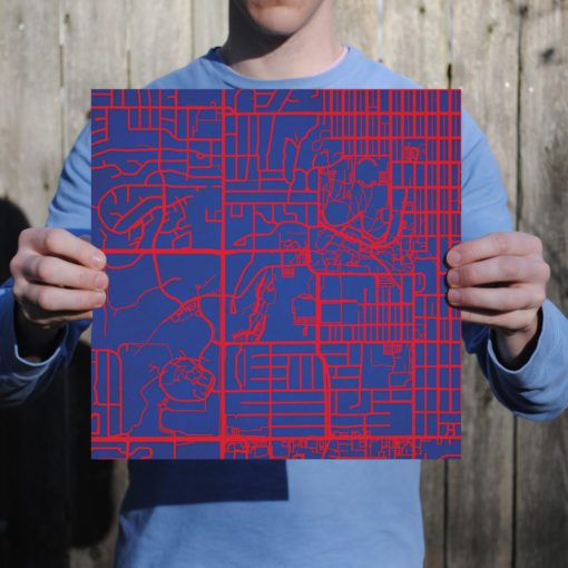 University of Kansas Campus Map Art by City Prints - Image 3