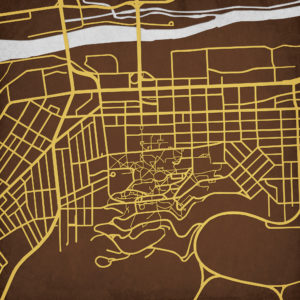 Lehigh University Campus Map Art by City Prints