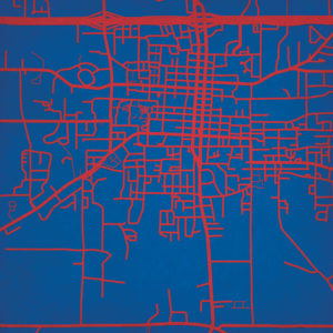 Louisiana Tech University Campus Map Art by City Prints