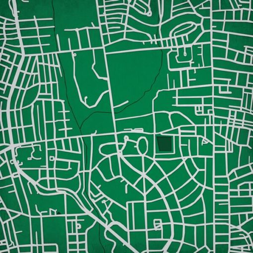 Loyola Univeristy Campus Map Art by City Prints
