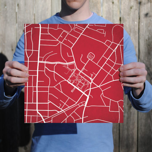 Lenoir-Rhyne University Campus Map Art by City Prints - Image 3
