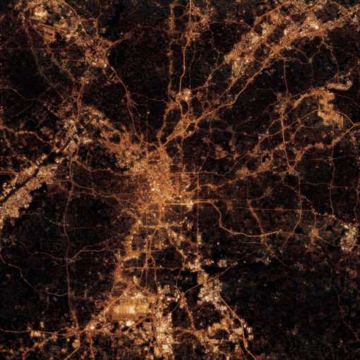 Atlanta, Georgia at Night by City Prints