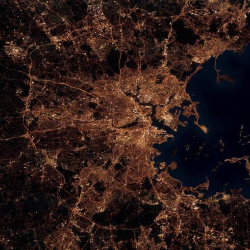 Boston, Massachusetts at Night by City Prints