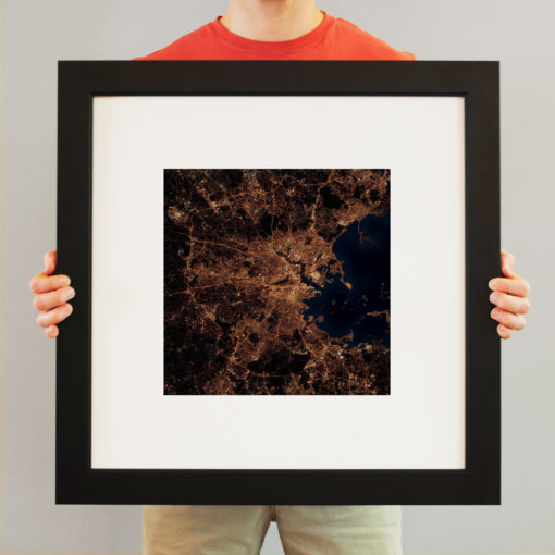 Boston, Massachusetts at Night by City Prints - Image 3