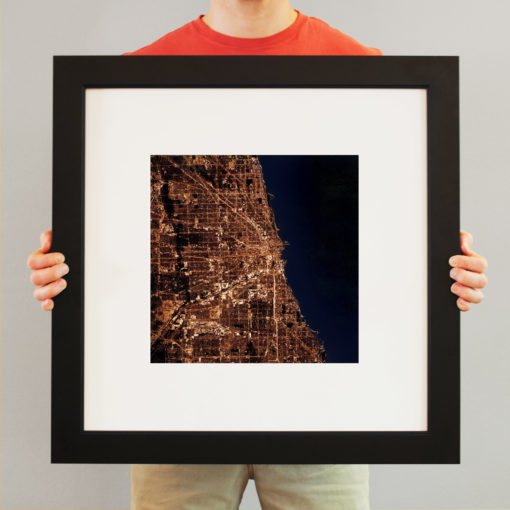 Chicago, Illinois at Night by City Prints - Image 3