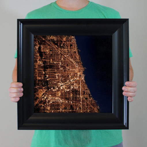 Chicago, Illinois at Night by City Prints - Image 4