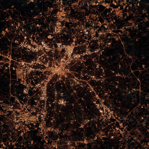 Charlotte, North Carolina at Night by City Prints