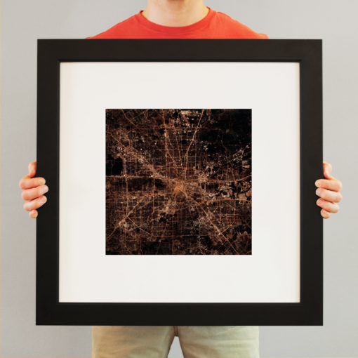 Houston, Texas at Night by City Prints - Image 3